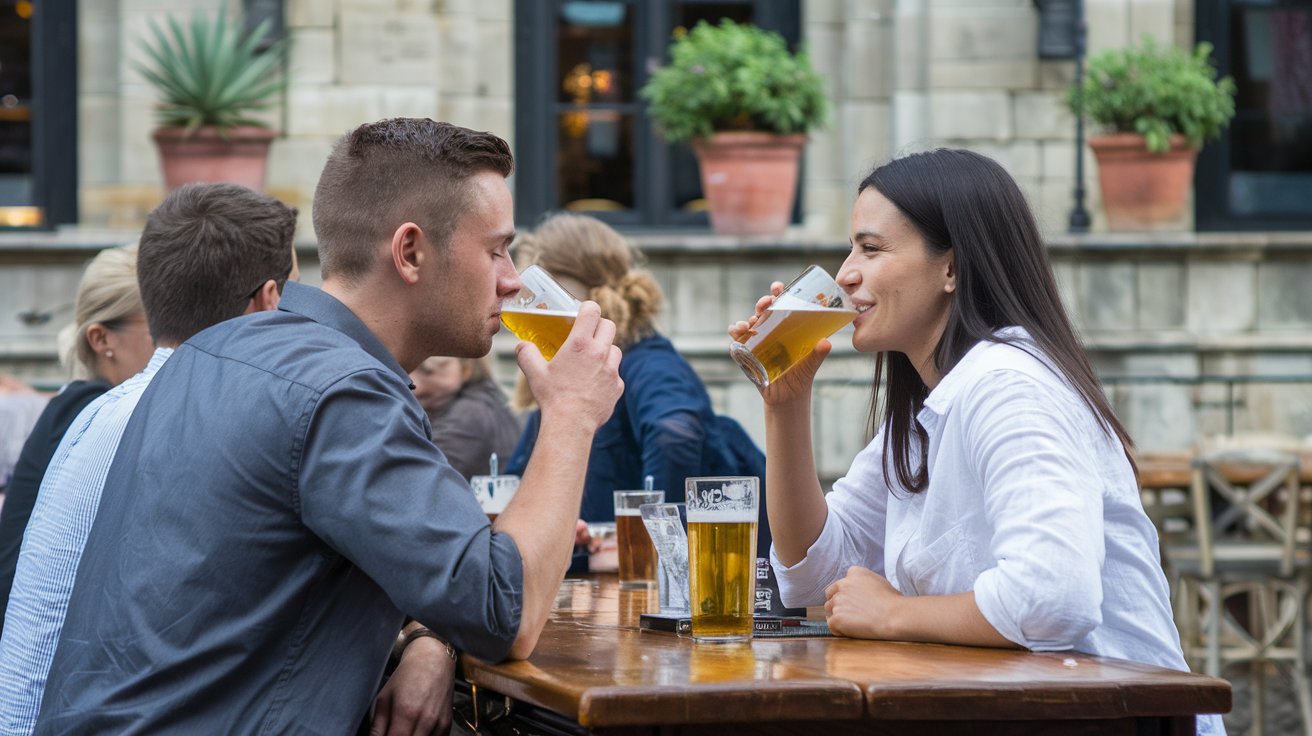 Comment surmonter les obstacles de la vie en couple 9 un homme et une femme entrain de boire un verre de bière