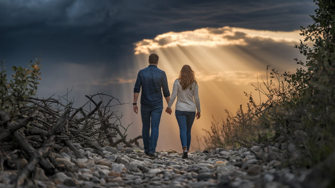 Comment surmonter les obstacles sans briser son couple 3 a loving couple walks hand in hand along Cjkd LMXSOOa4JytzrBFtg 368XdgNES8WvumFI03z7vQ
